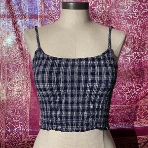 Brandy Melville plaid tank cropped top
